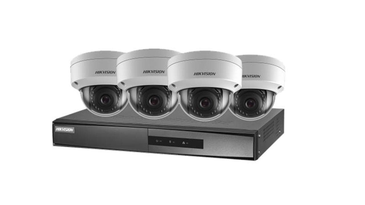 Hikvision 4-Camera 4MP IP PoE Kit — NVR + 1TB HDD